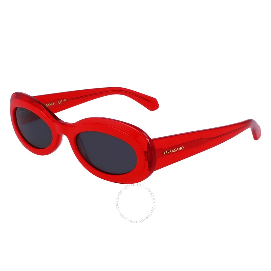 Salvatore Ferragamo Dark Grey Oval Ladies Sunglasses SF2003S 613 54 - 1