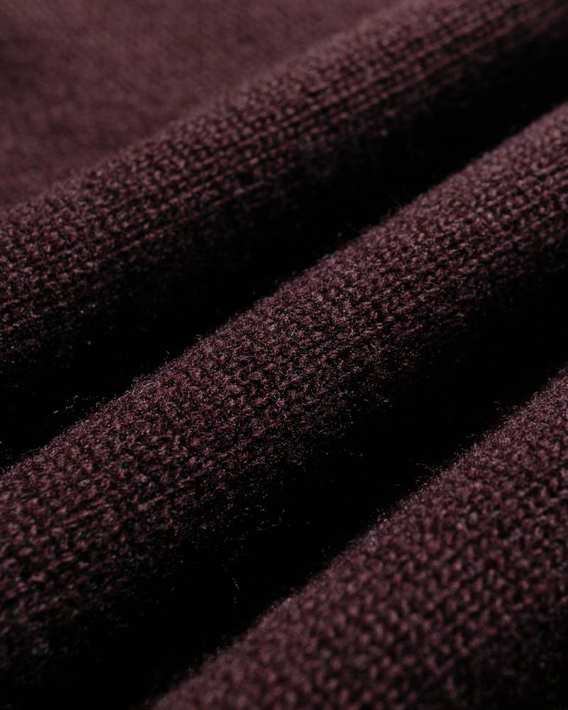 Single Pocket Crew Geelong Lambswool Mahogany 6