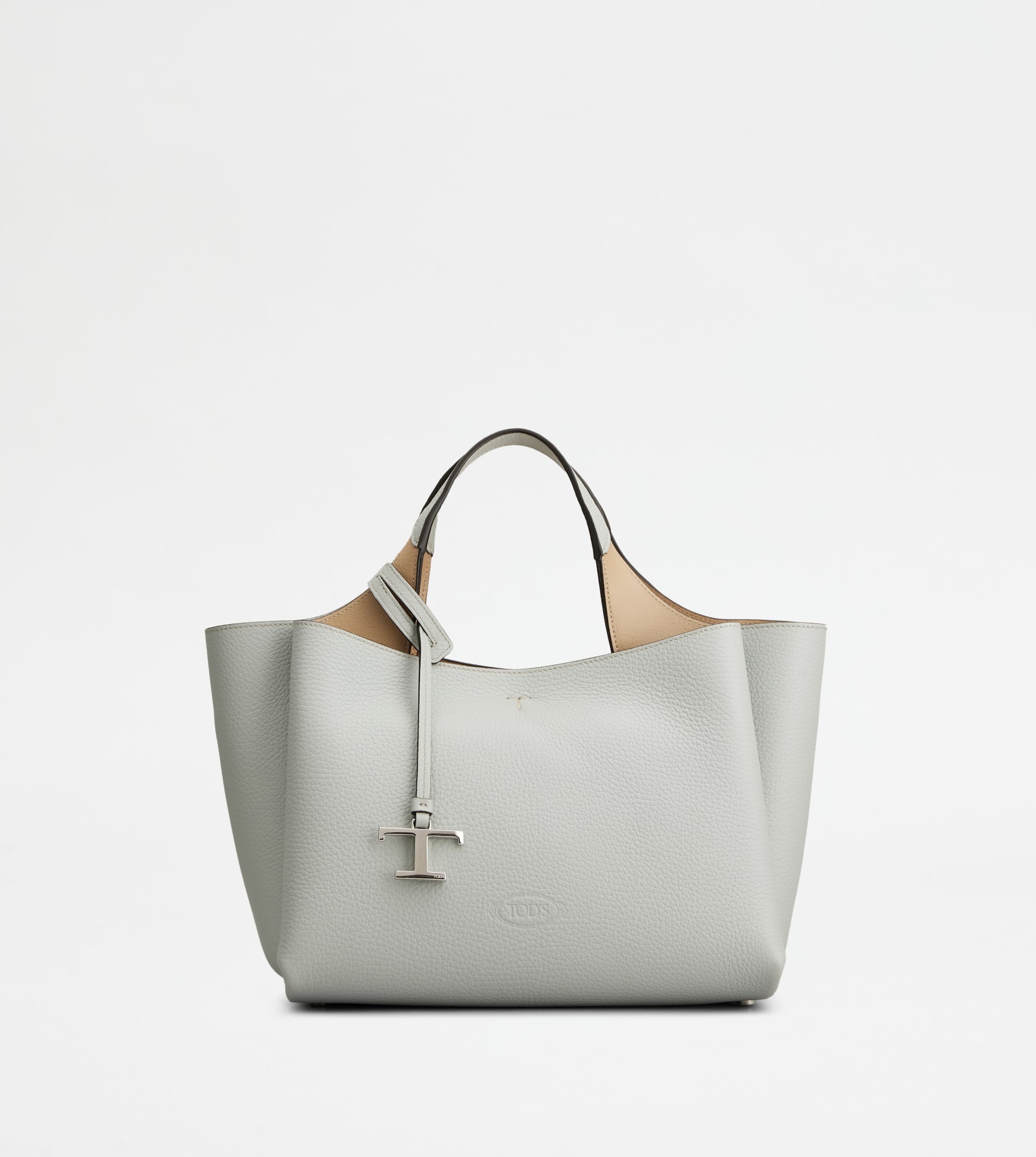 BAG IN LEATHER MINI - GREY, NATURAL - 1