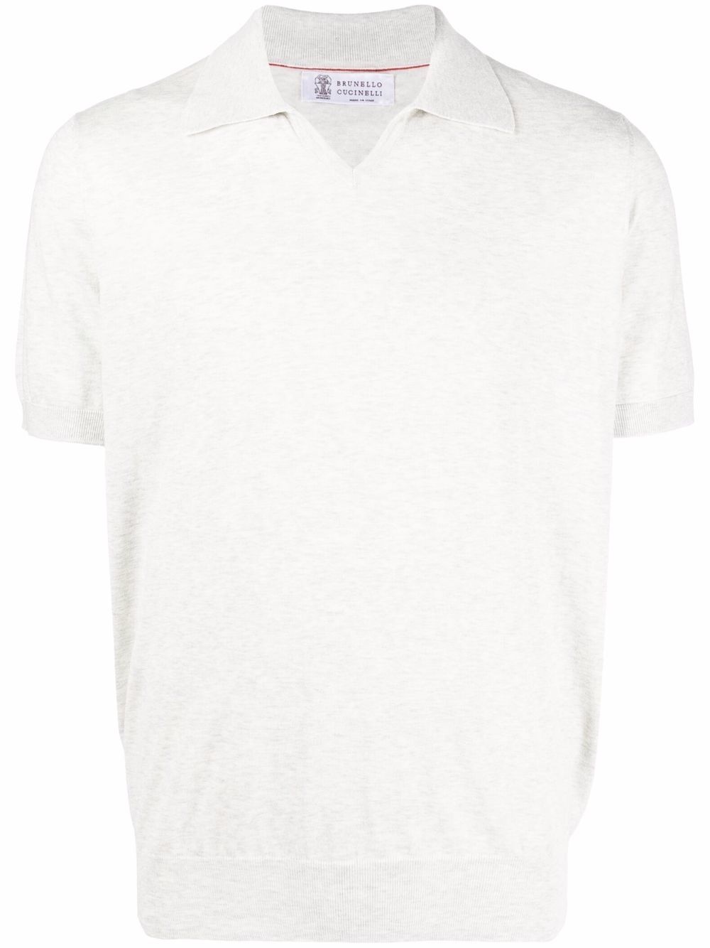 ribbed-trim polo shirt - 1