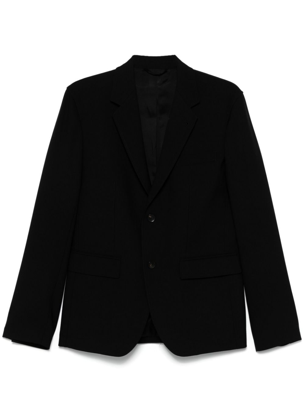 lettering-print single-breasted blazer - 1