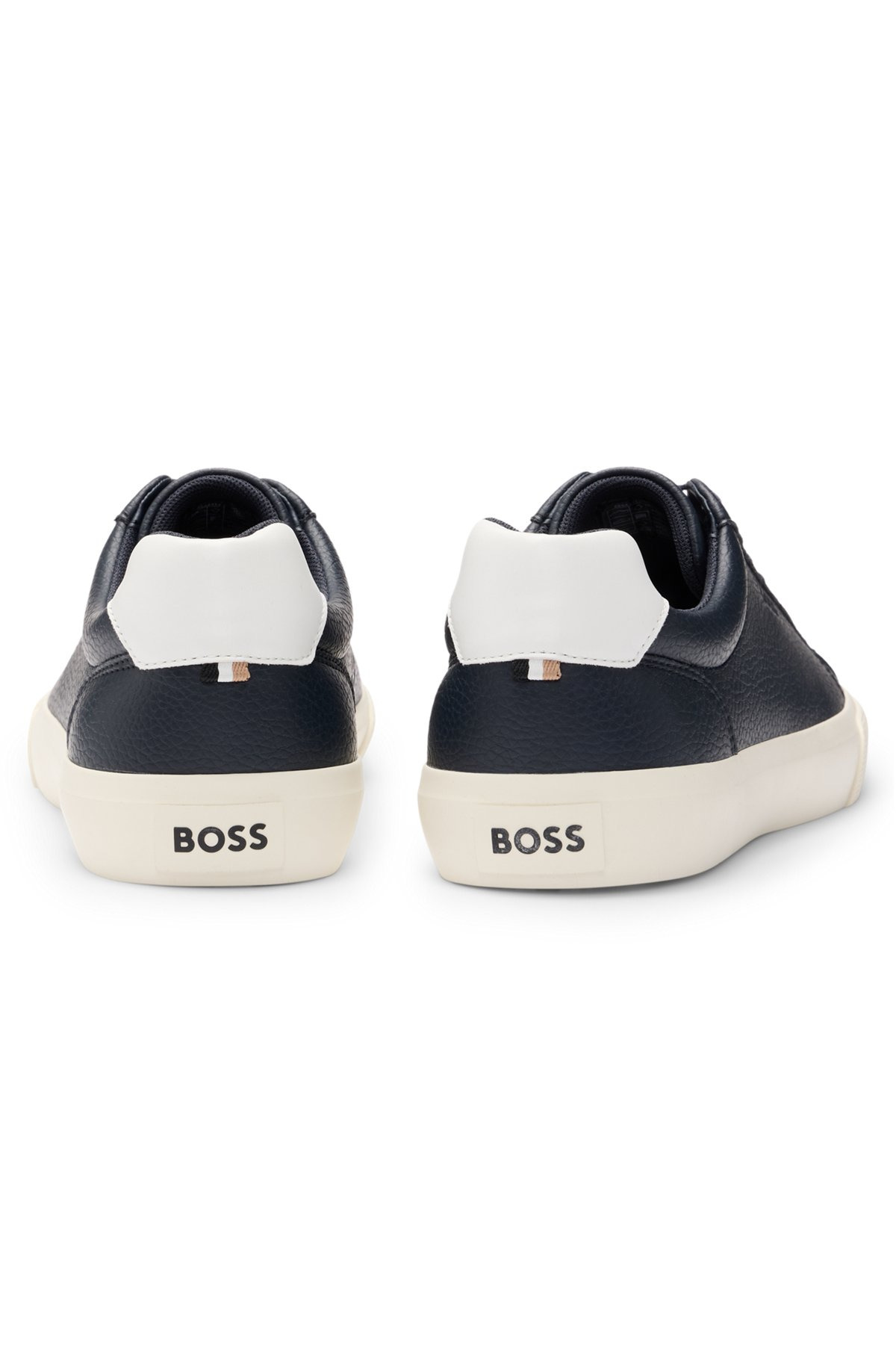 FAUX-LEATHER TRAINERS WITH CONTRAST BACKTAB - 5