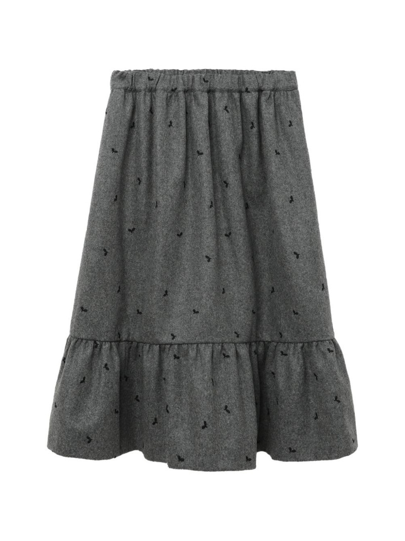ruffled print midi skirt 1