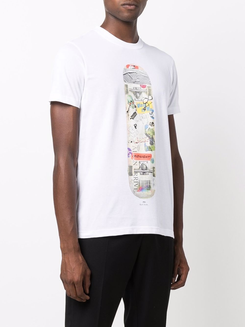 skateboard-print T-shirt - 3