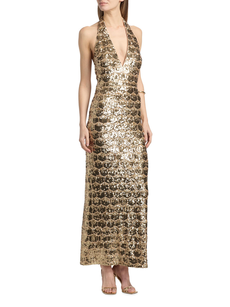 Women's Shauna Sequinned Gown - Gold Sequin 3