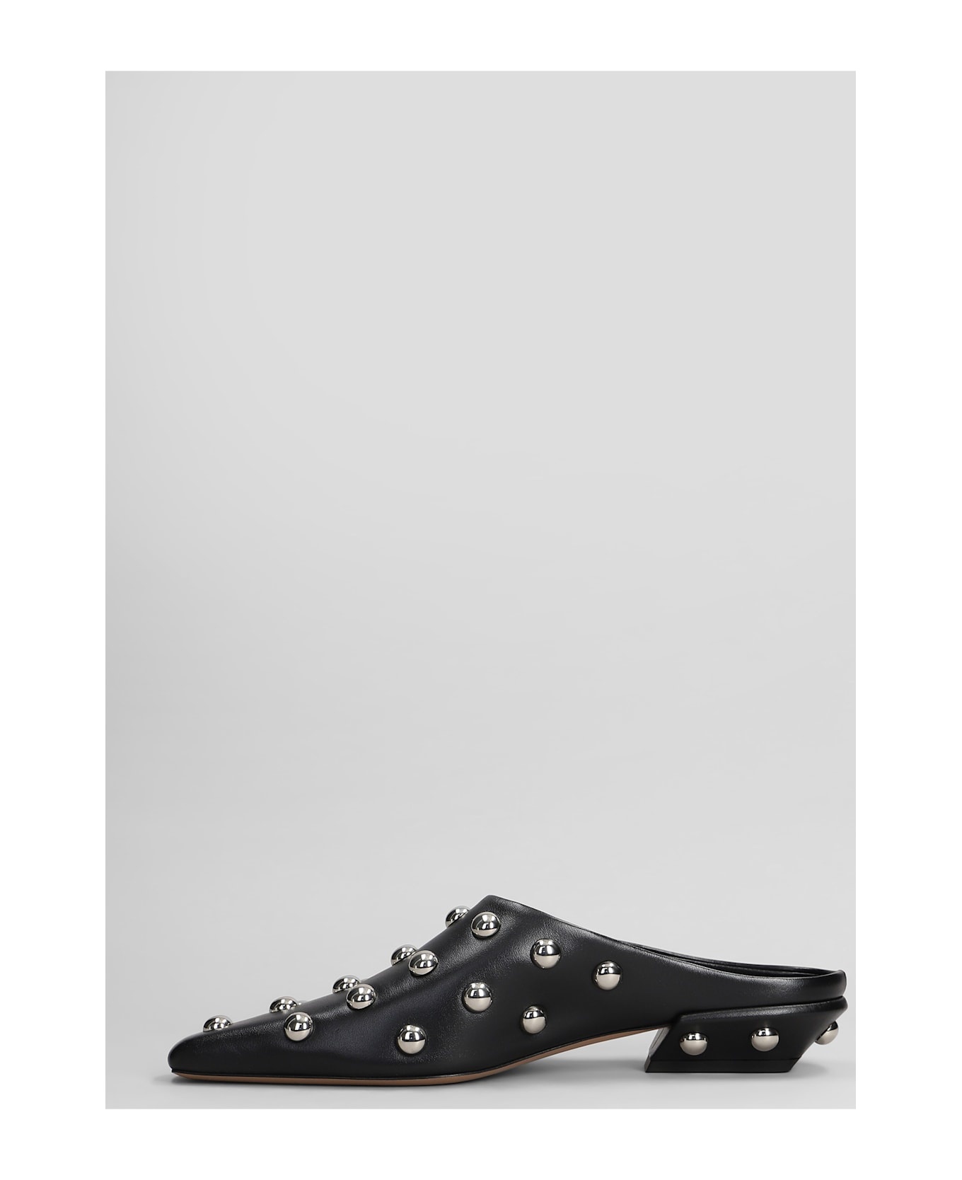 Belle Sabot 25 Slipper-mule In Black Leather - 3