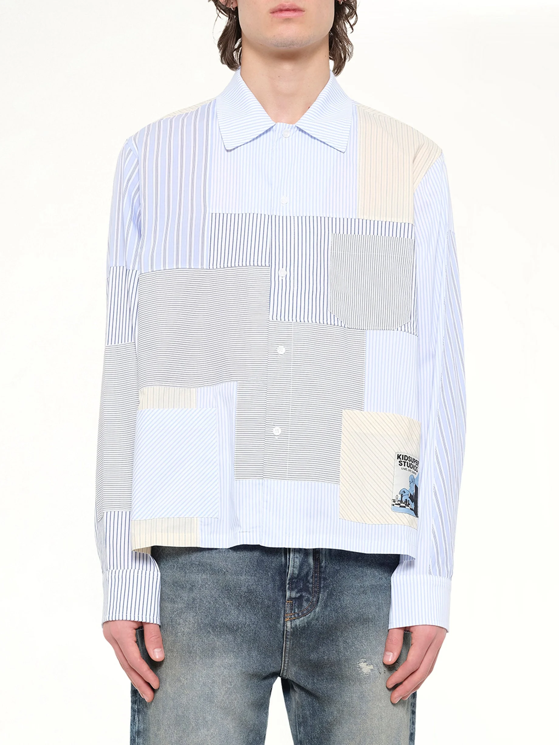 Patchwork Overshirt in Multicolour - 1