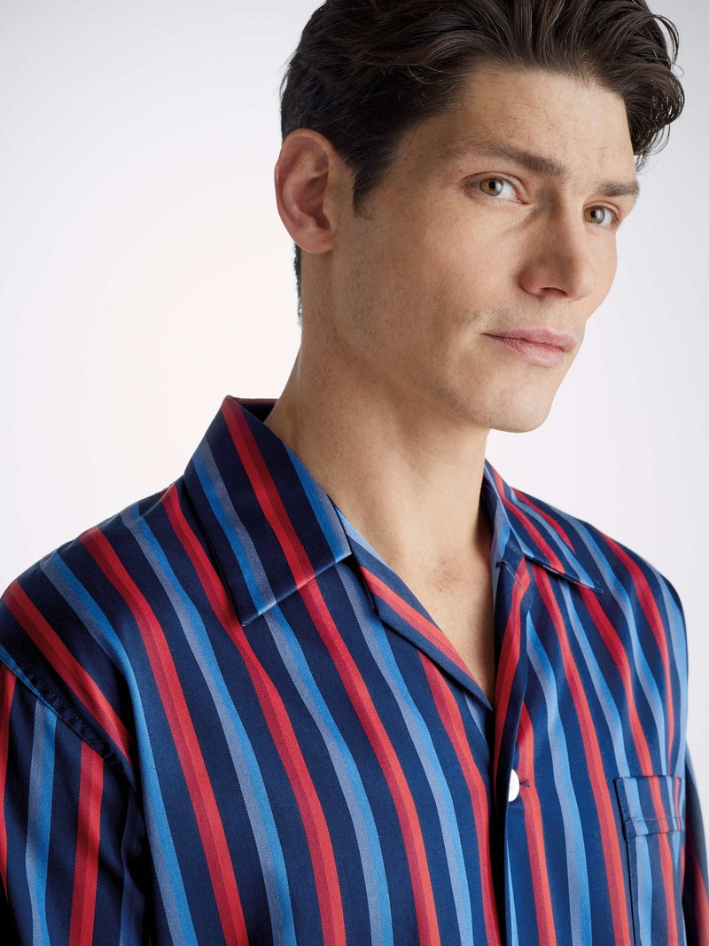 Men's Classic Fit Pyjamas Wellington 55 Cotton Navy - 2