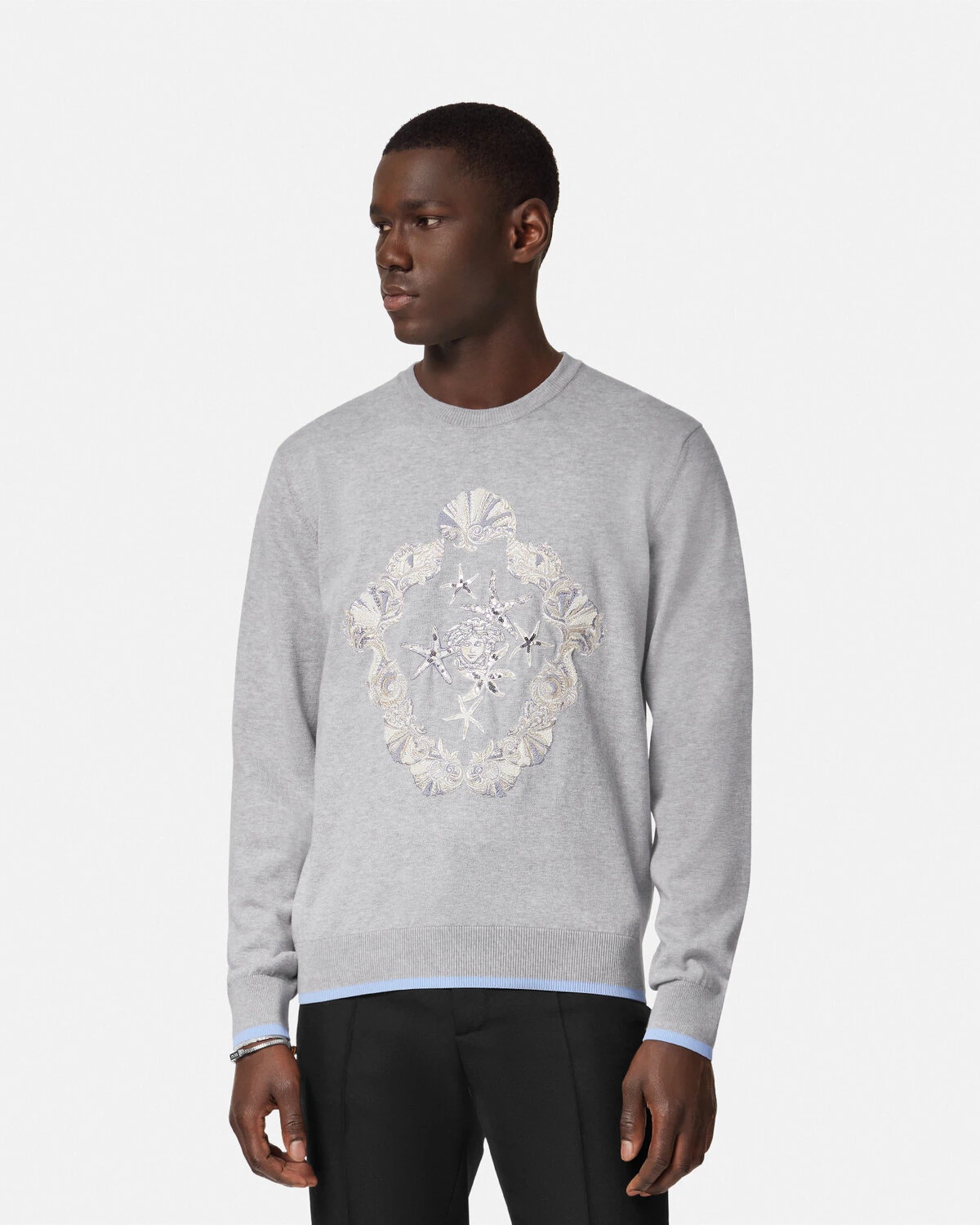 Embroidered Shell Blasone Sweater - 4
