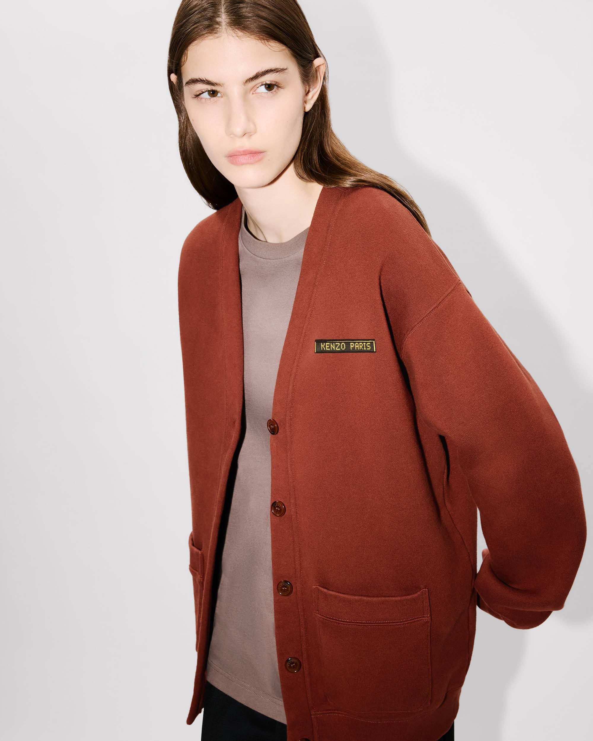 'KENZO City' oversized cardigan in cotton - 7