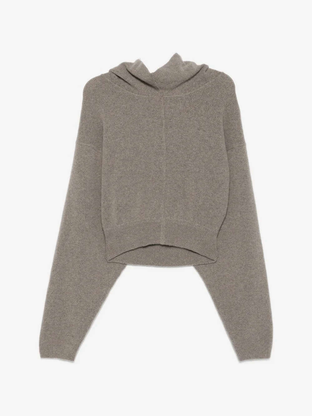 ribbed-hem hoodie - 1