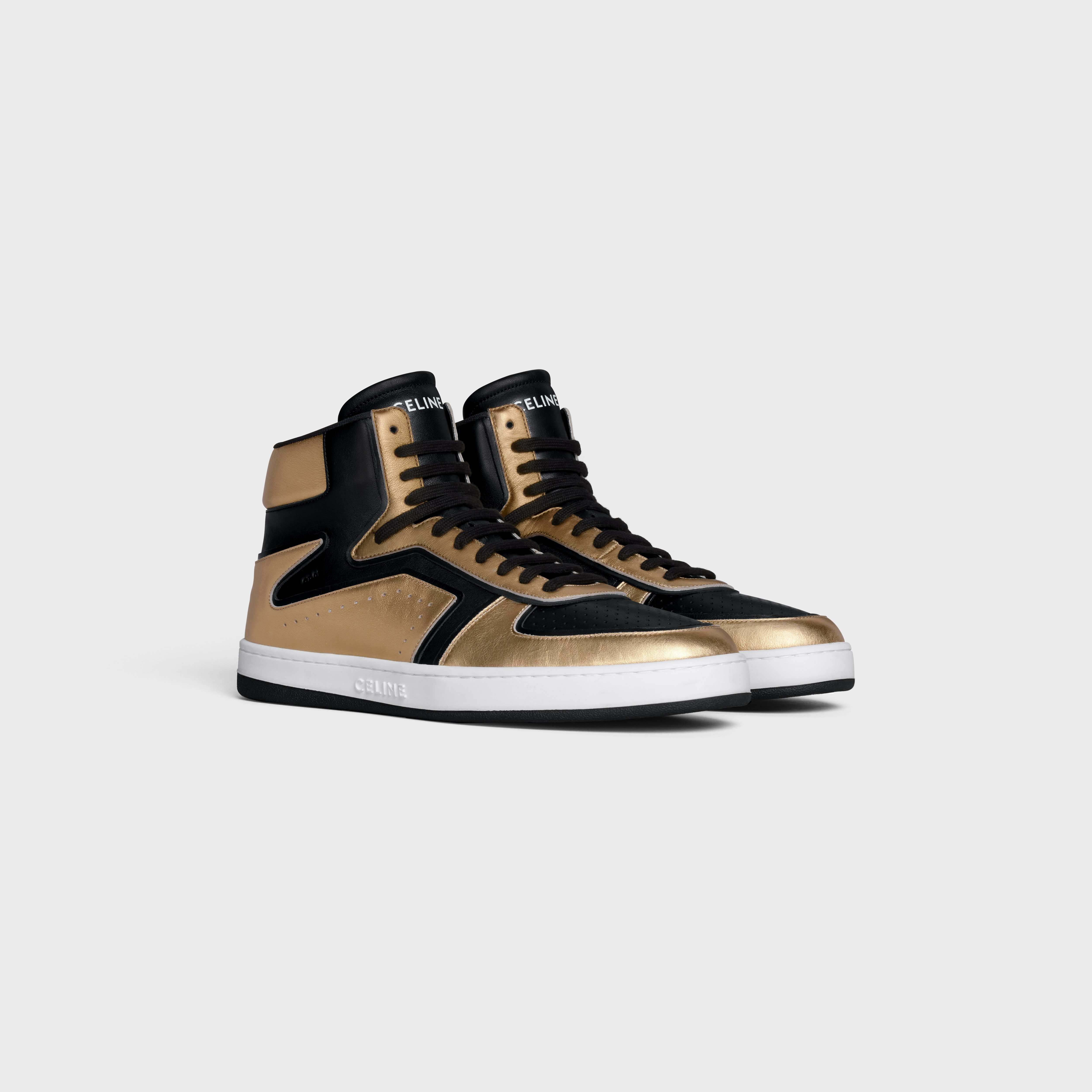 CT-01 "Z" TRAINER HIGH TOP SNEAKER in METALLIC CALFSKIN & CALFSKIN - 2