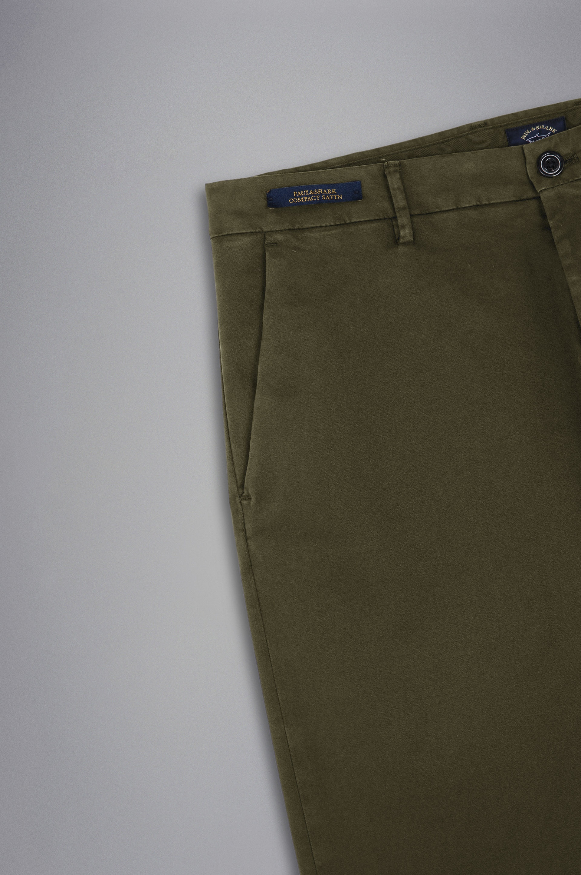 STRETCH COTTON REGULAR CHINO TROUSERS - 5