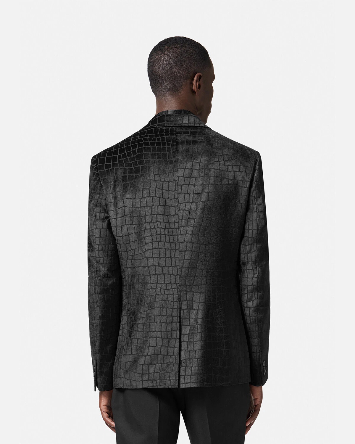 Velvet Devoré Single-Breasted Blazer - 4