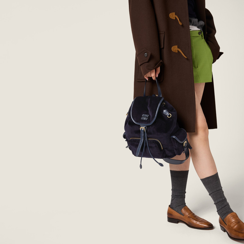 Miu Miu Corduroy backpack outlook