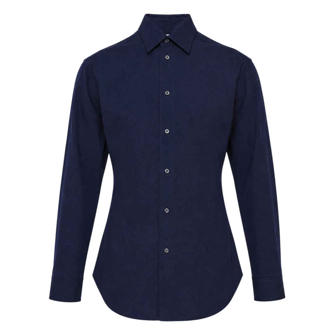 Boiled Wool Gabardine Long Sleeve Shirt - 1