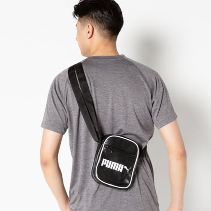 PUMA Campus Portable Retro Bag 'Black White' 076641-01 - 5