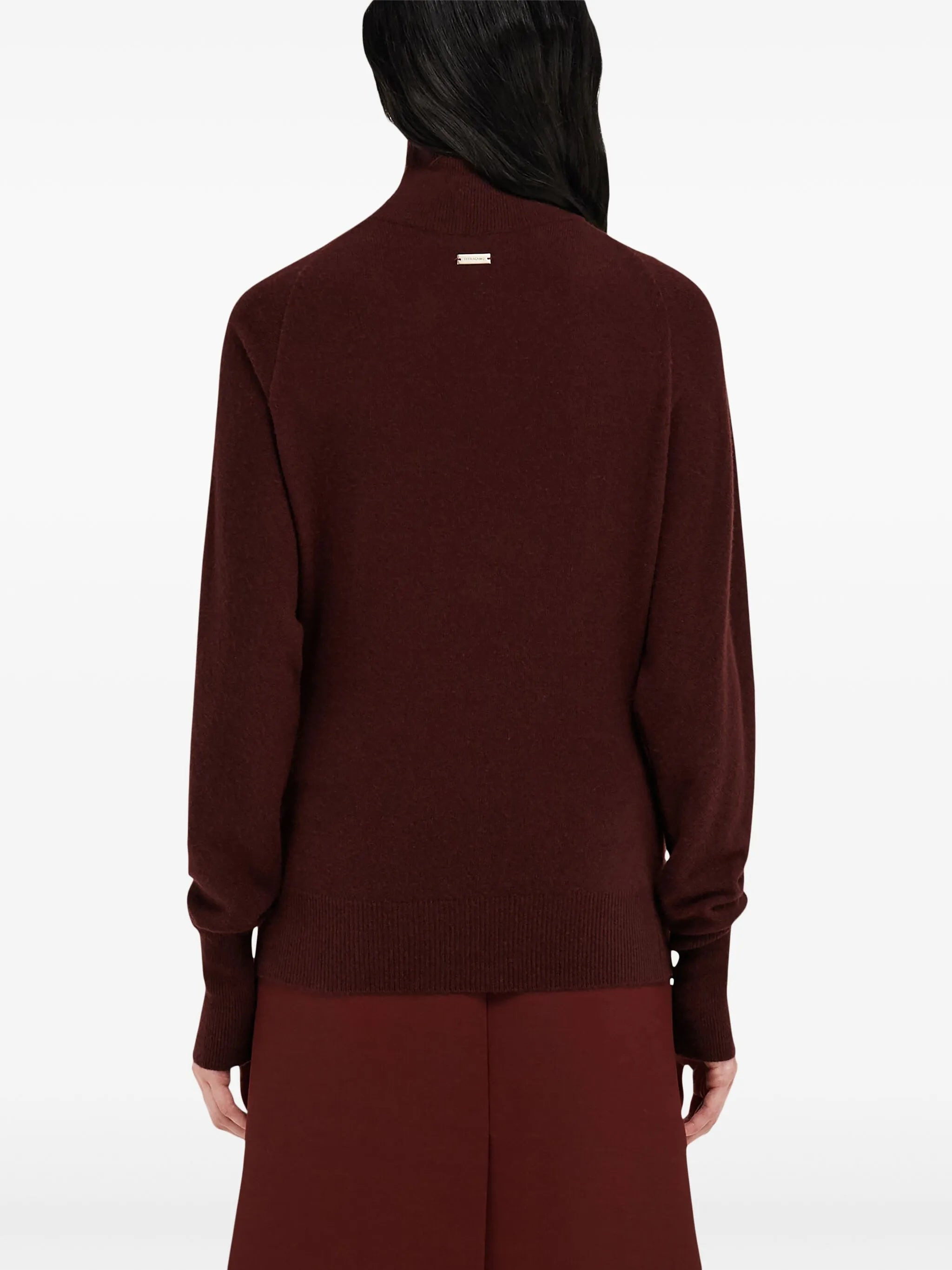 mock-neck cut-out jumper - 4