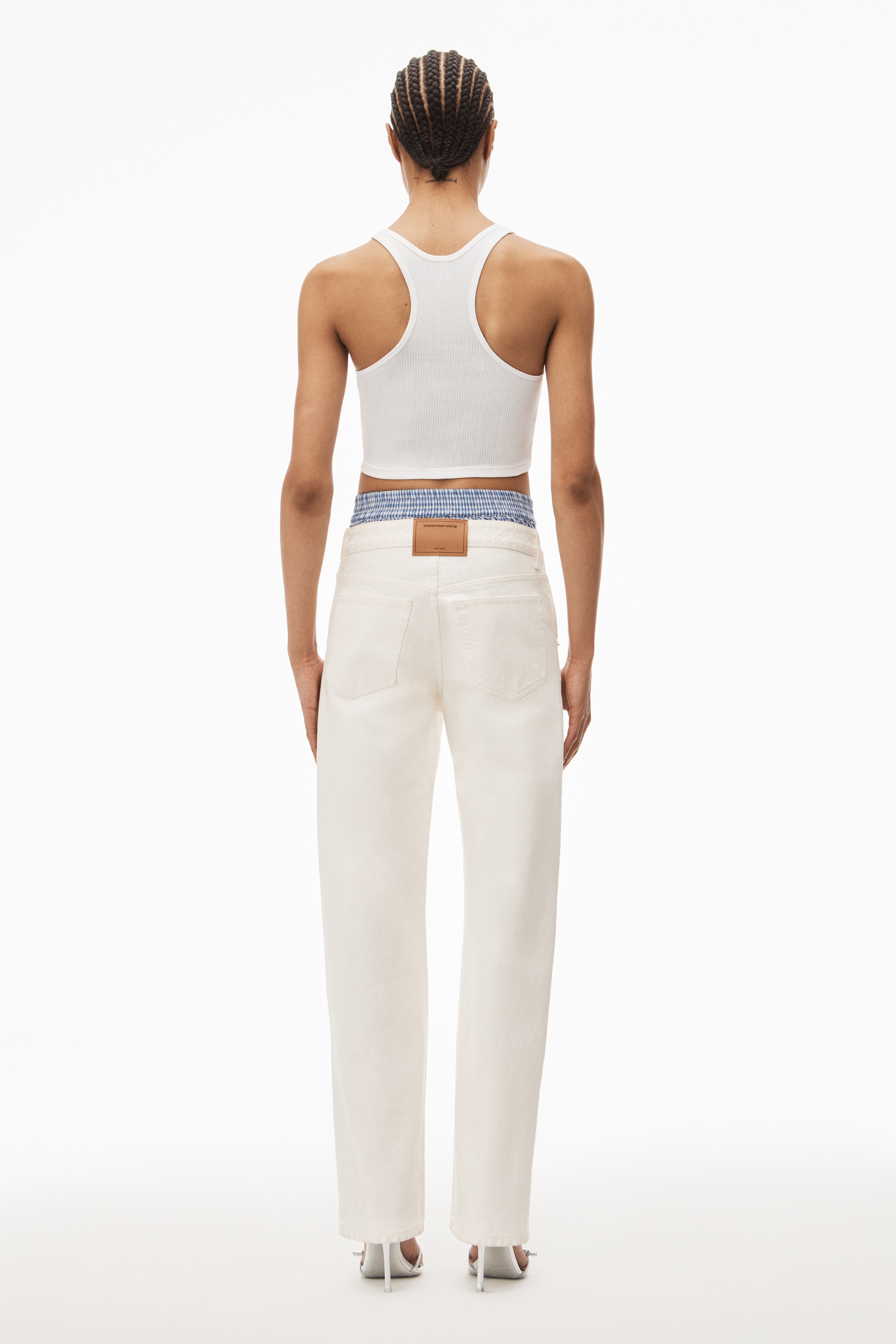 LAYERED BOXER SKATER JEAN IN DENIM - 4