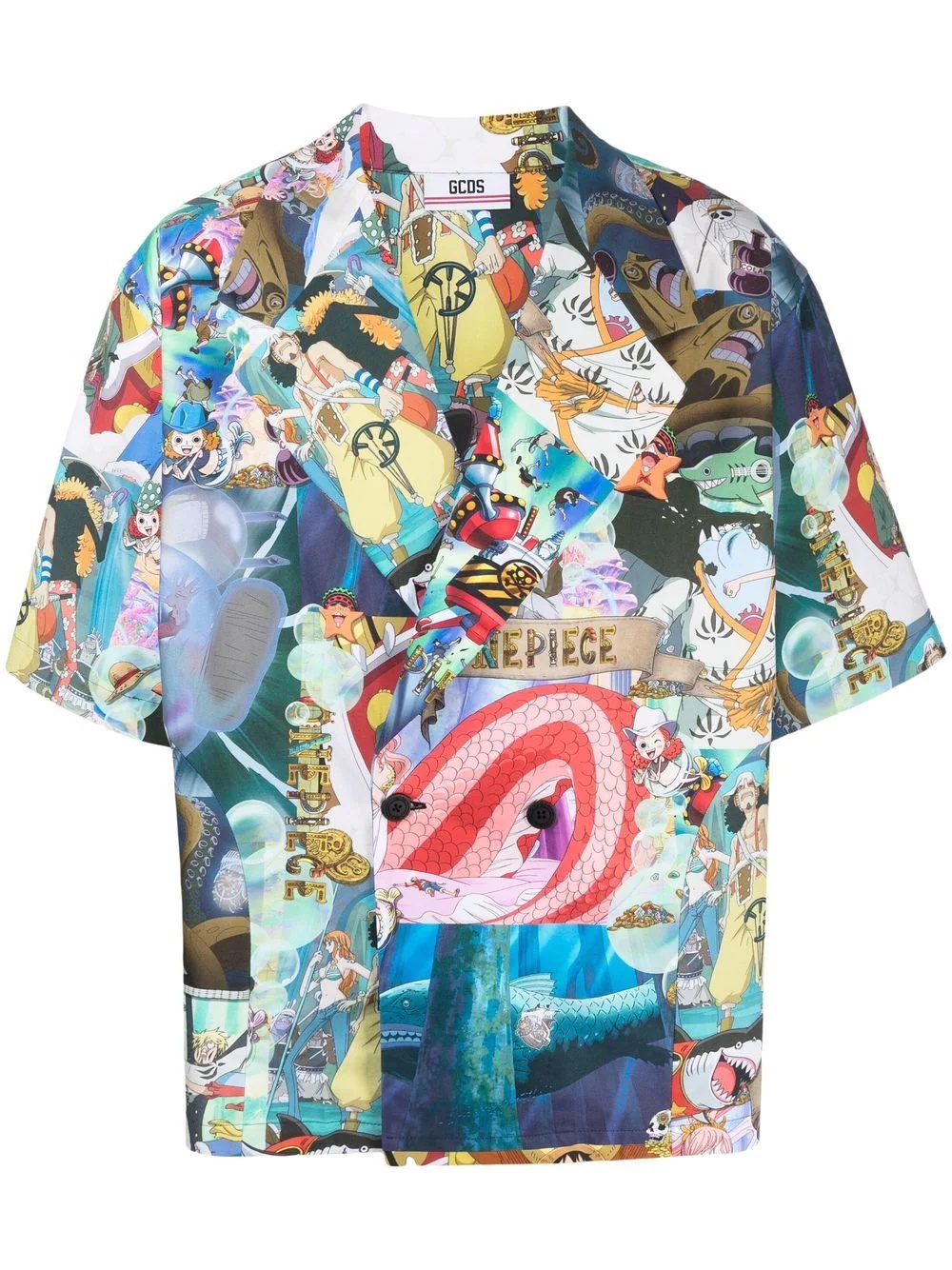 Anime-print short-sleeve shirt - 1