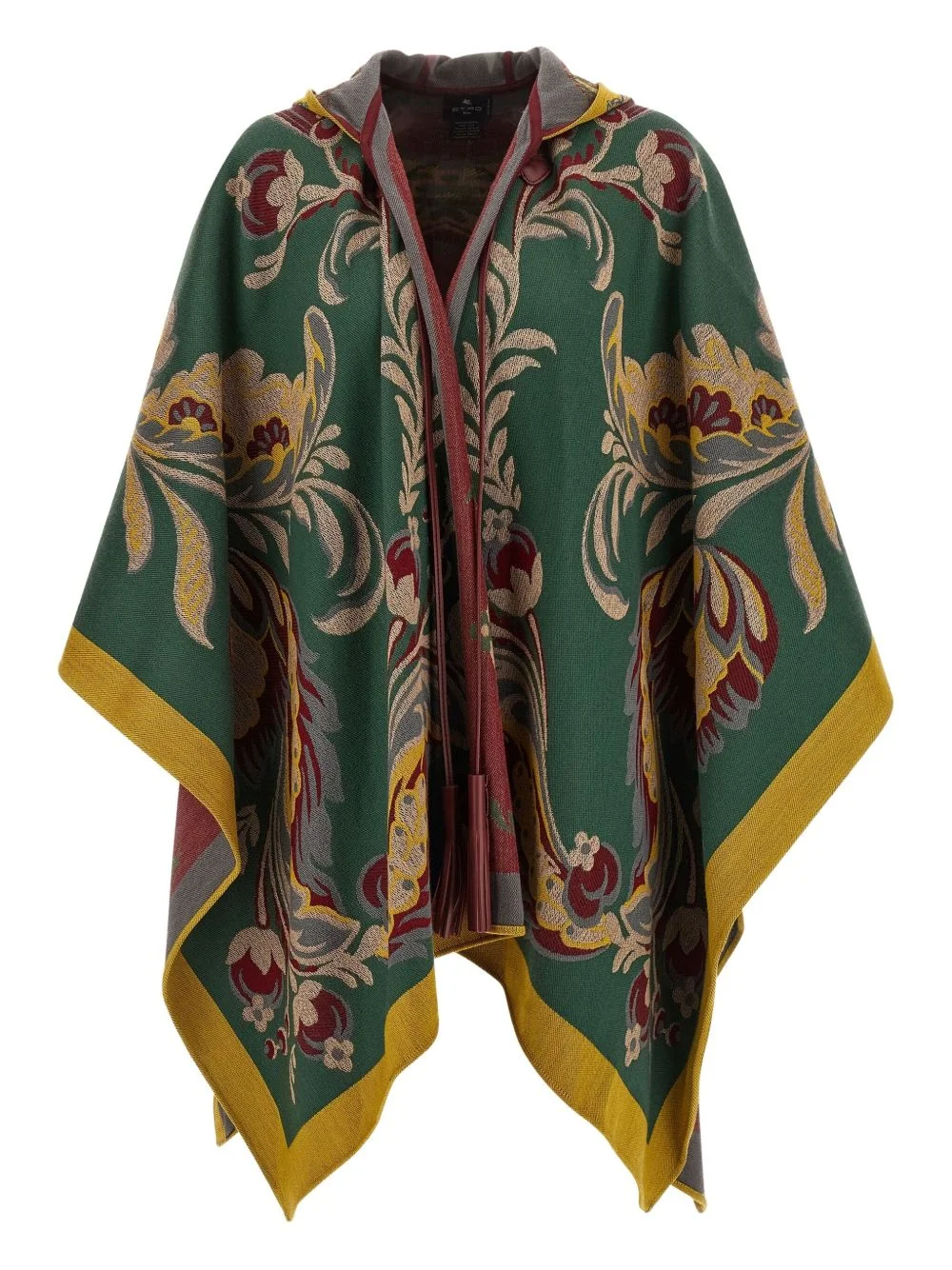 floral paisley hooded cape - 1