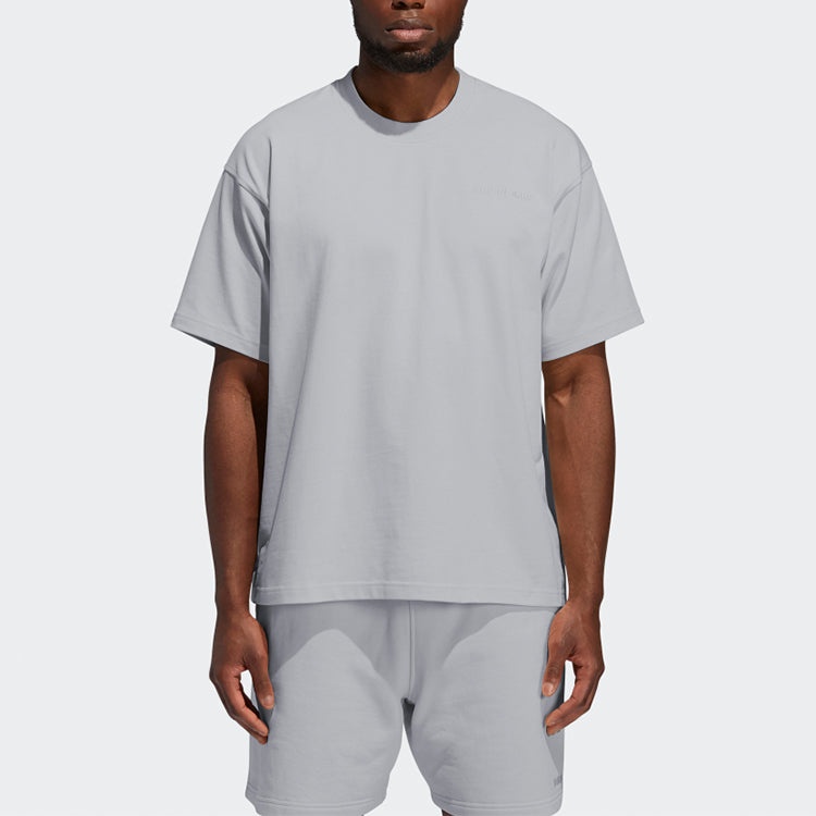 adidas originals x Pharrell Williams Basics Short-sleeved Embroidered Letters Grey GM1959 - 3