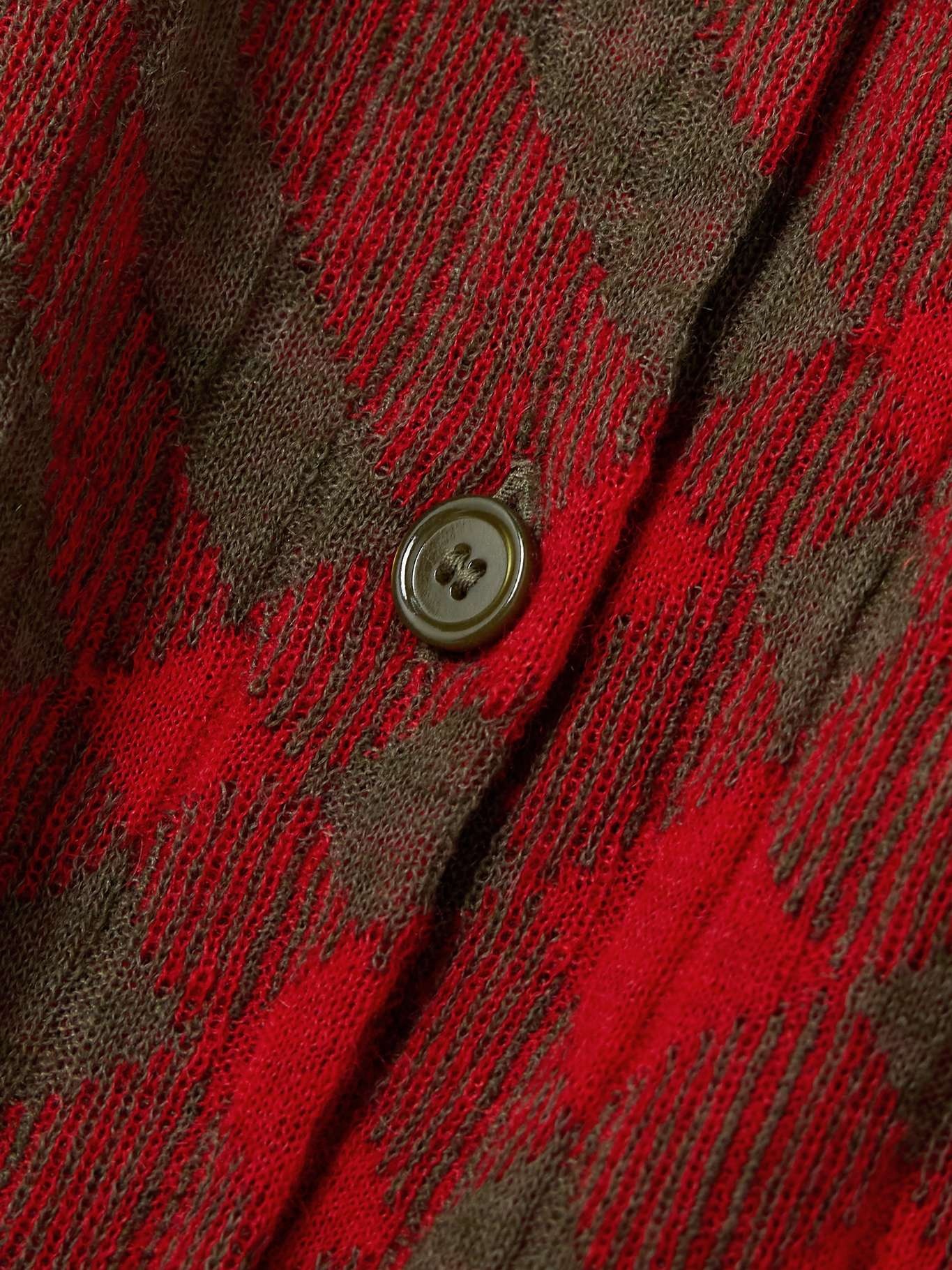 Checked jacquard-knit sweater - 4