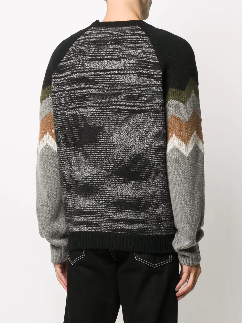 marl-knit crew neck jumper - 4