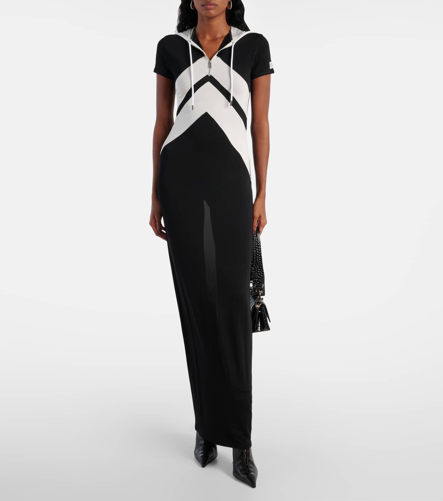 Paneled jersey maxi dress - 2