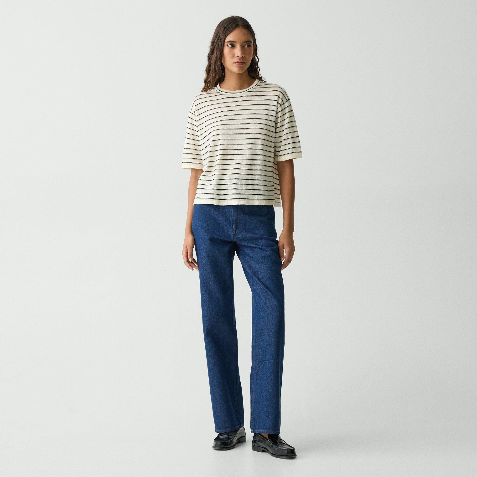 Boyfriend Tee in Linen-Blend - 6