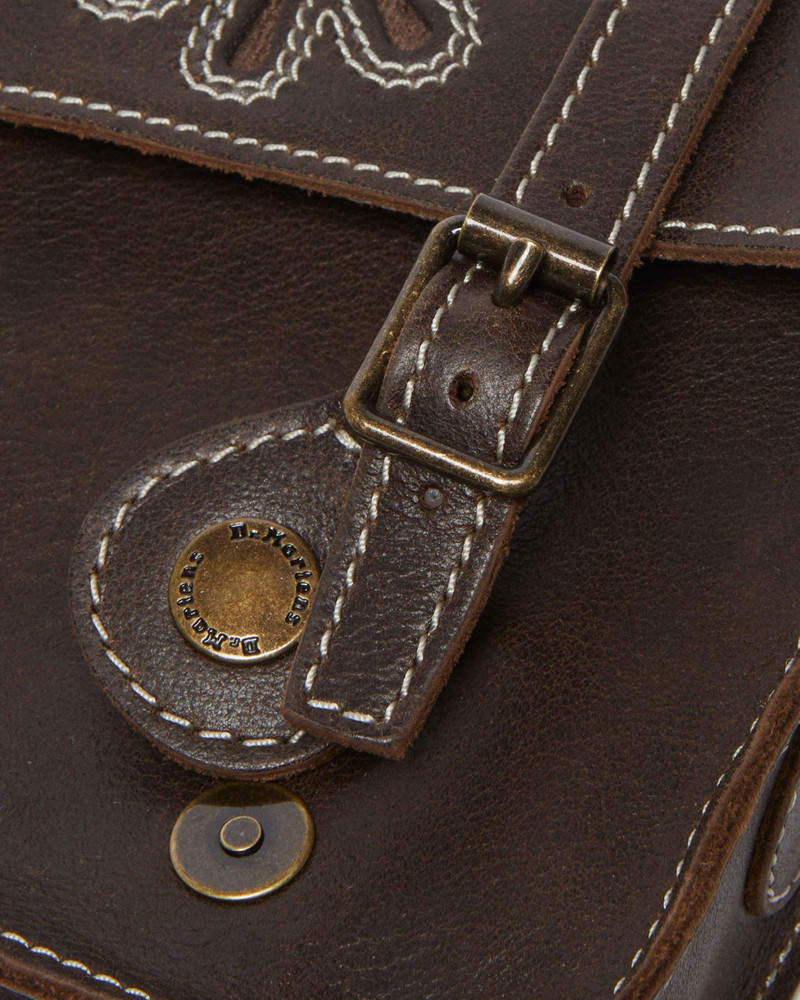 7" Satchel Floral Leather 3