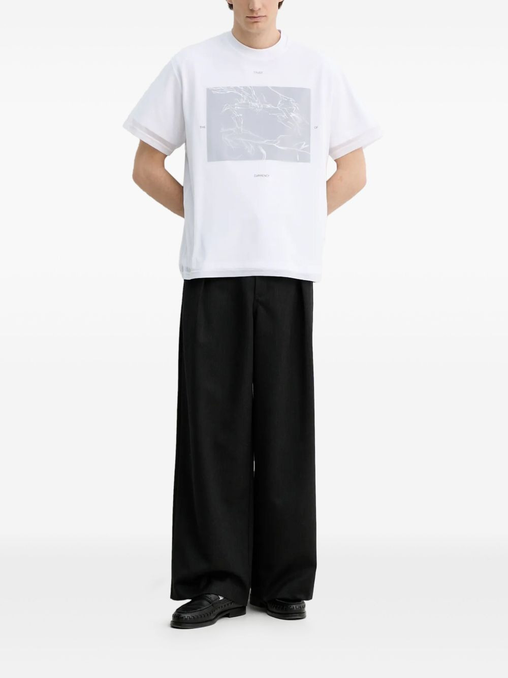 Marl graphic-print layered T-shirt - 2