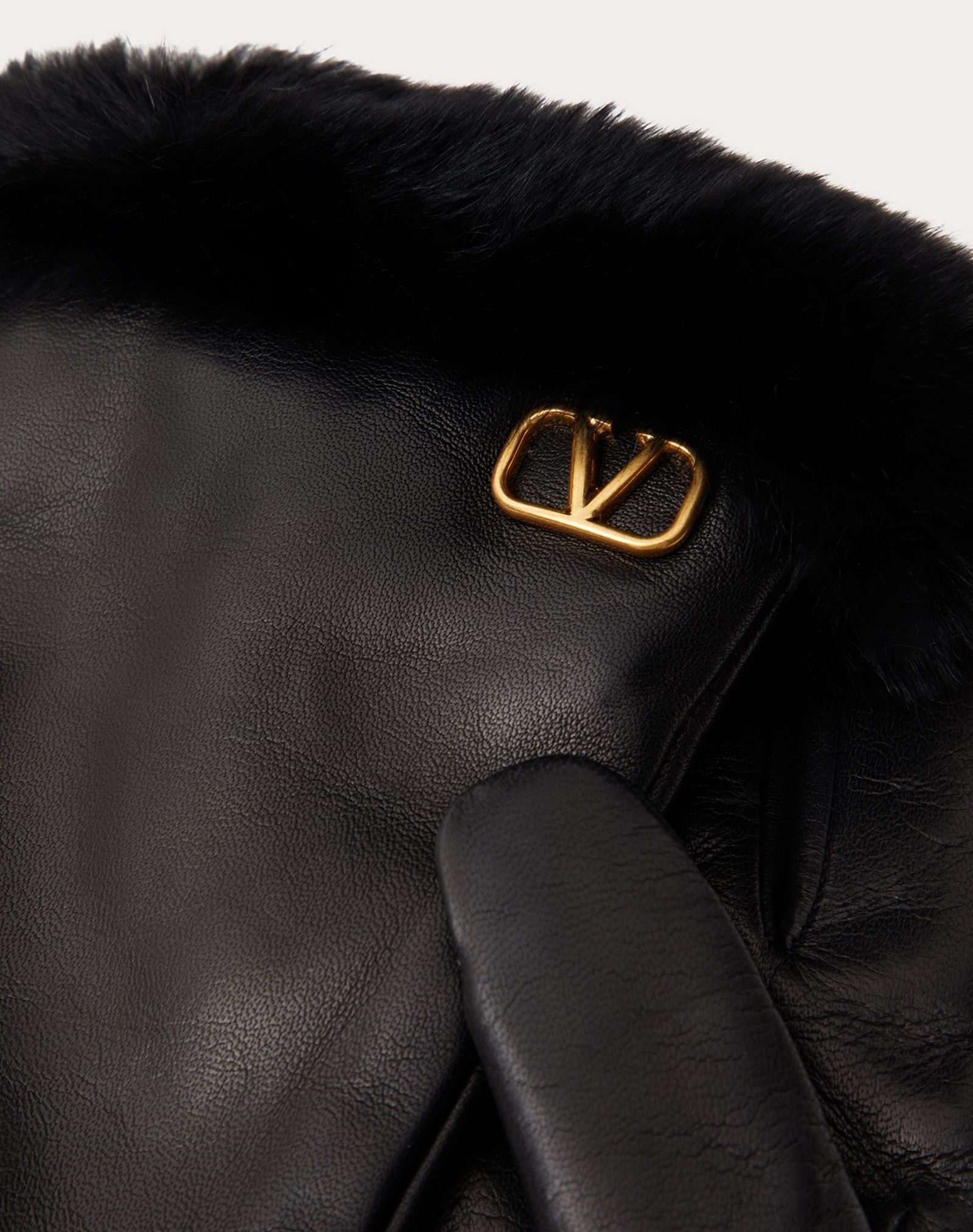 VLogo Signature Fur Gloves - 2