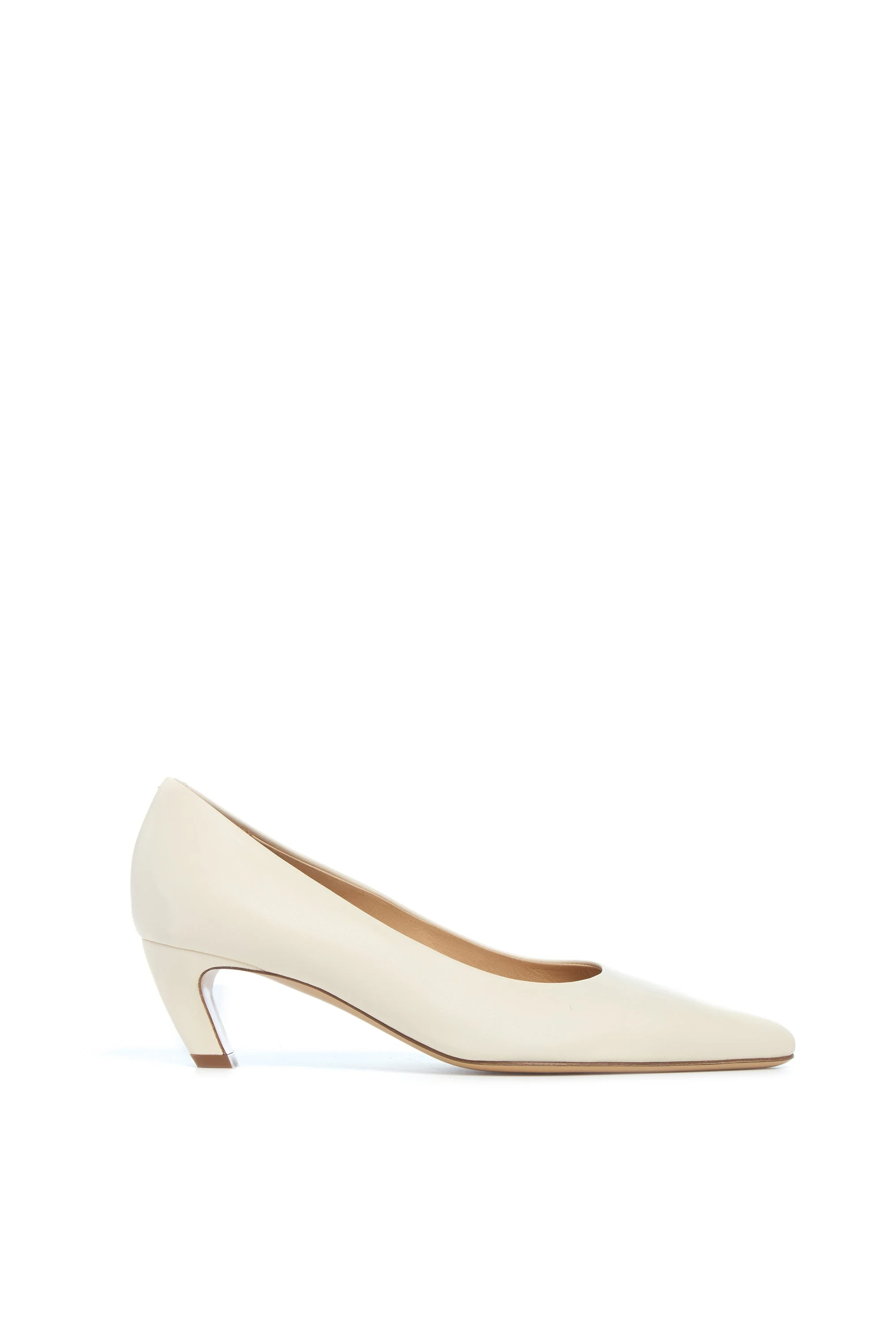 Peggy Pump in Cream Nappa Leather - 1
