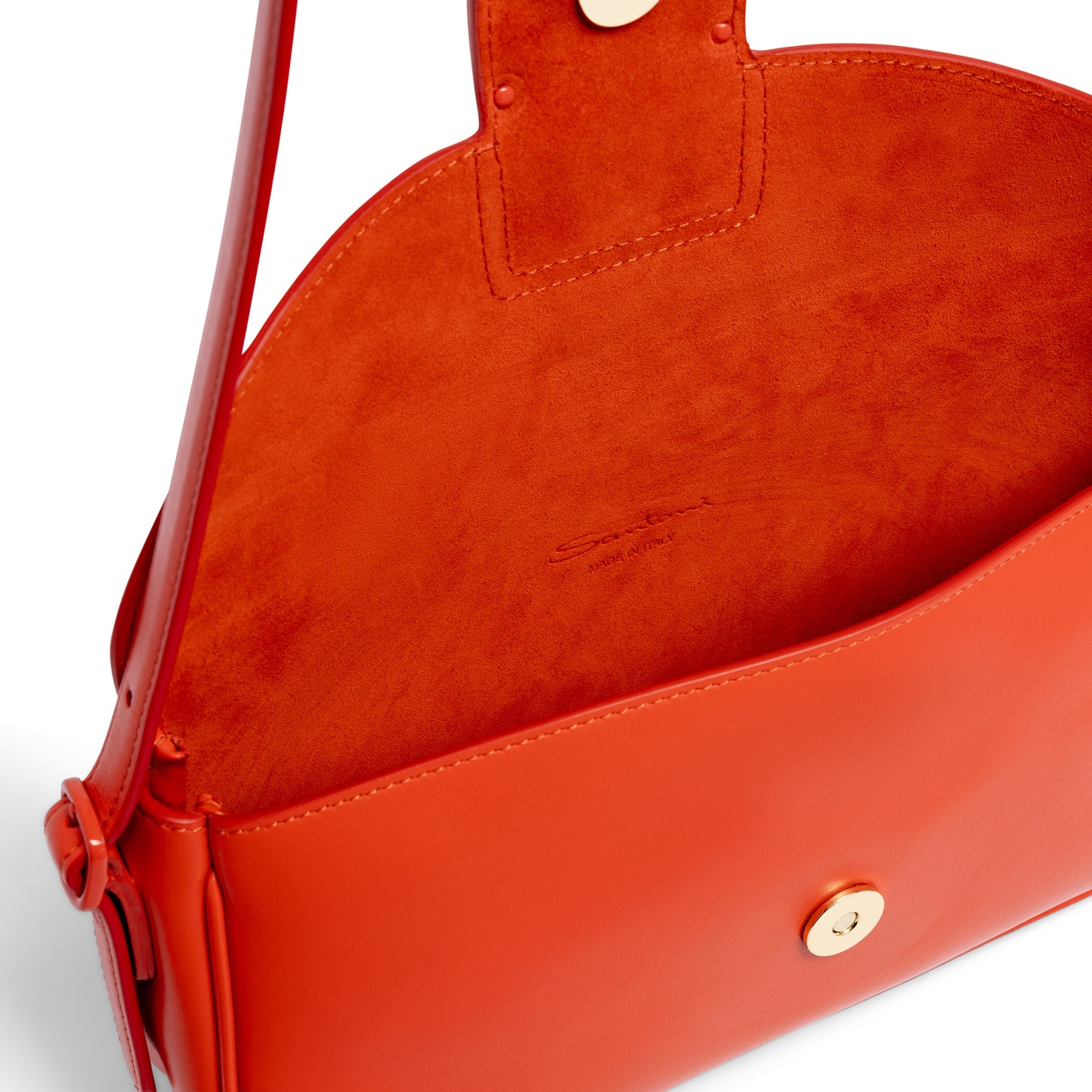 Red leather shoulder bag - 3