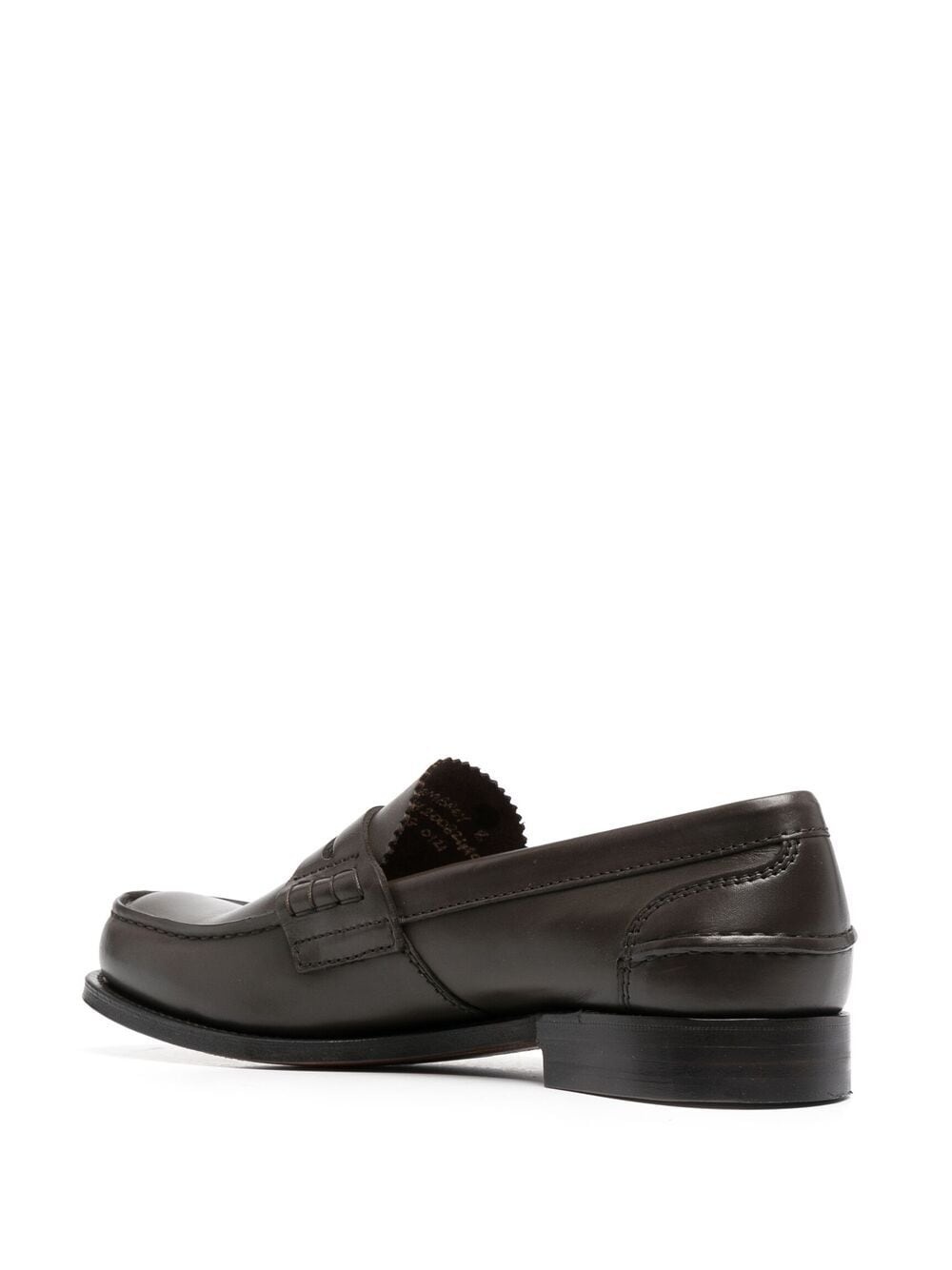 polished-finish round-toe loafers - 3