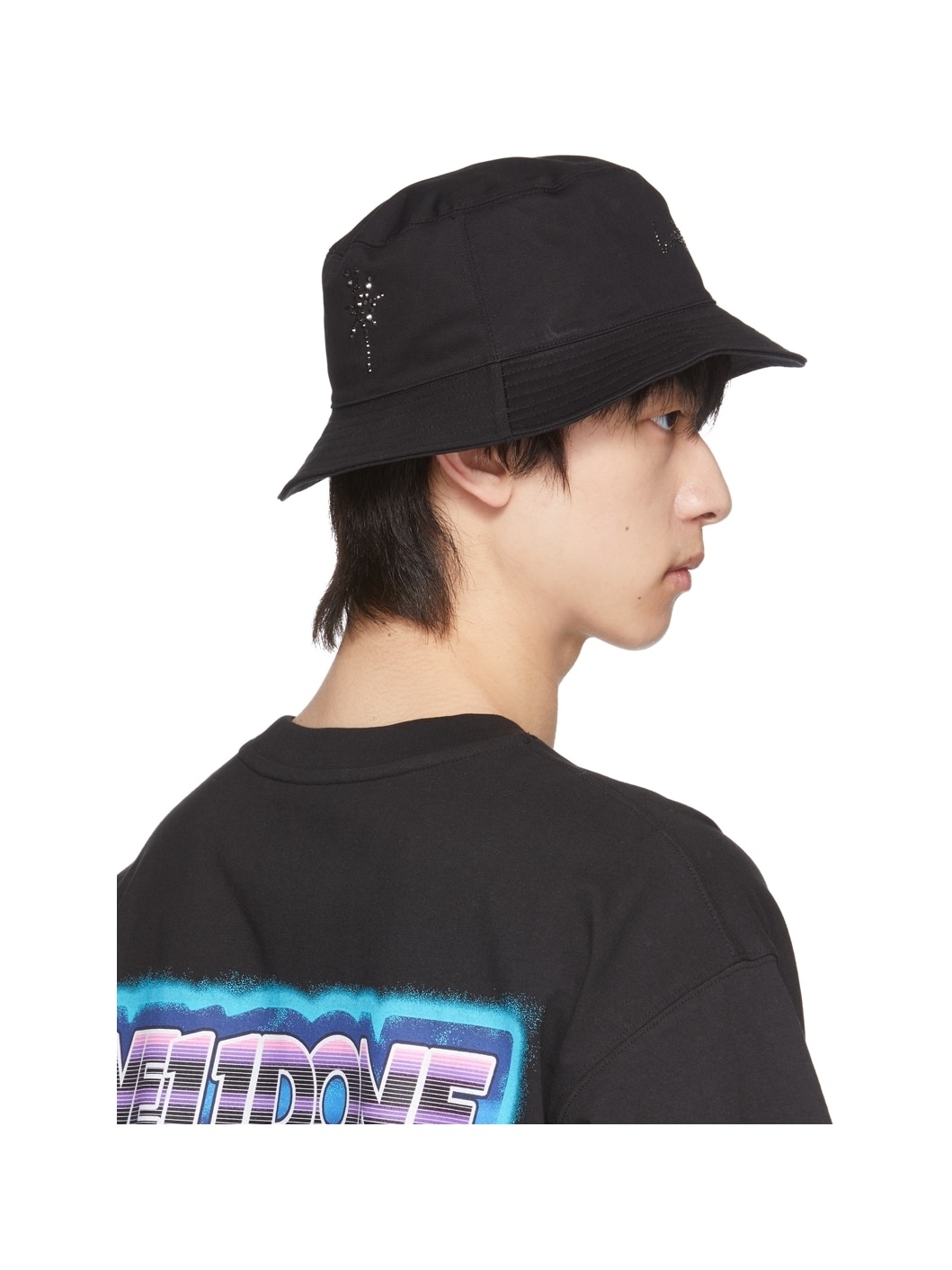 Black Hotfix Star Bucket Hat - 3