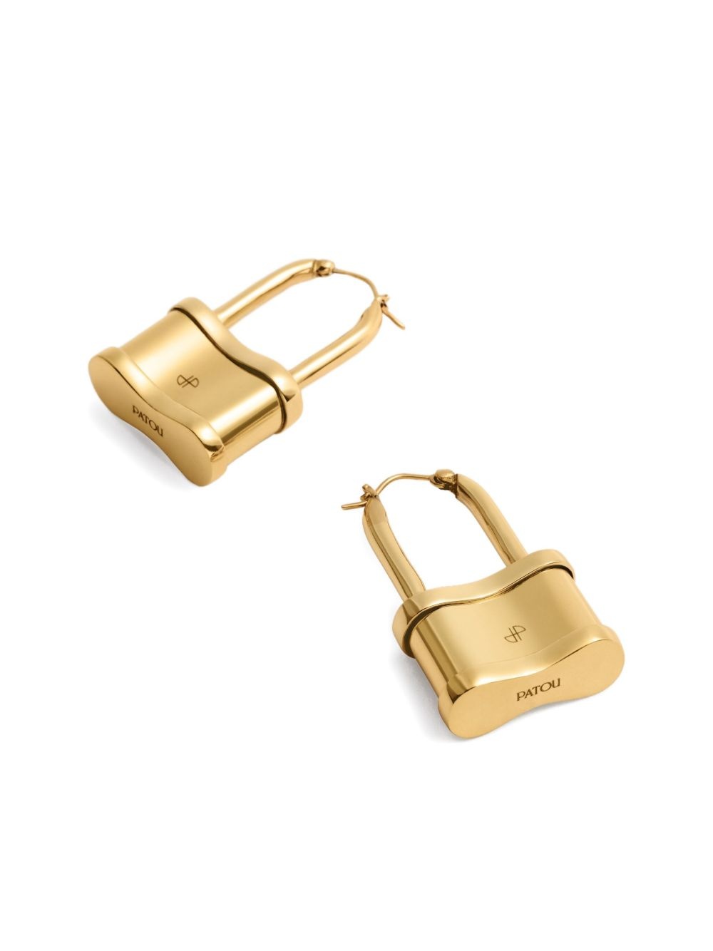 padlock hoop earrings - 3