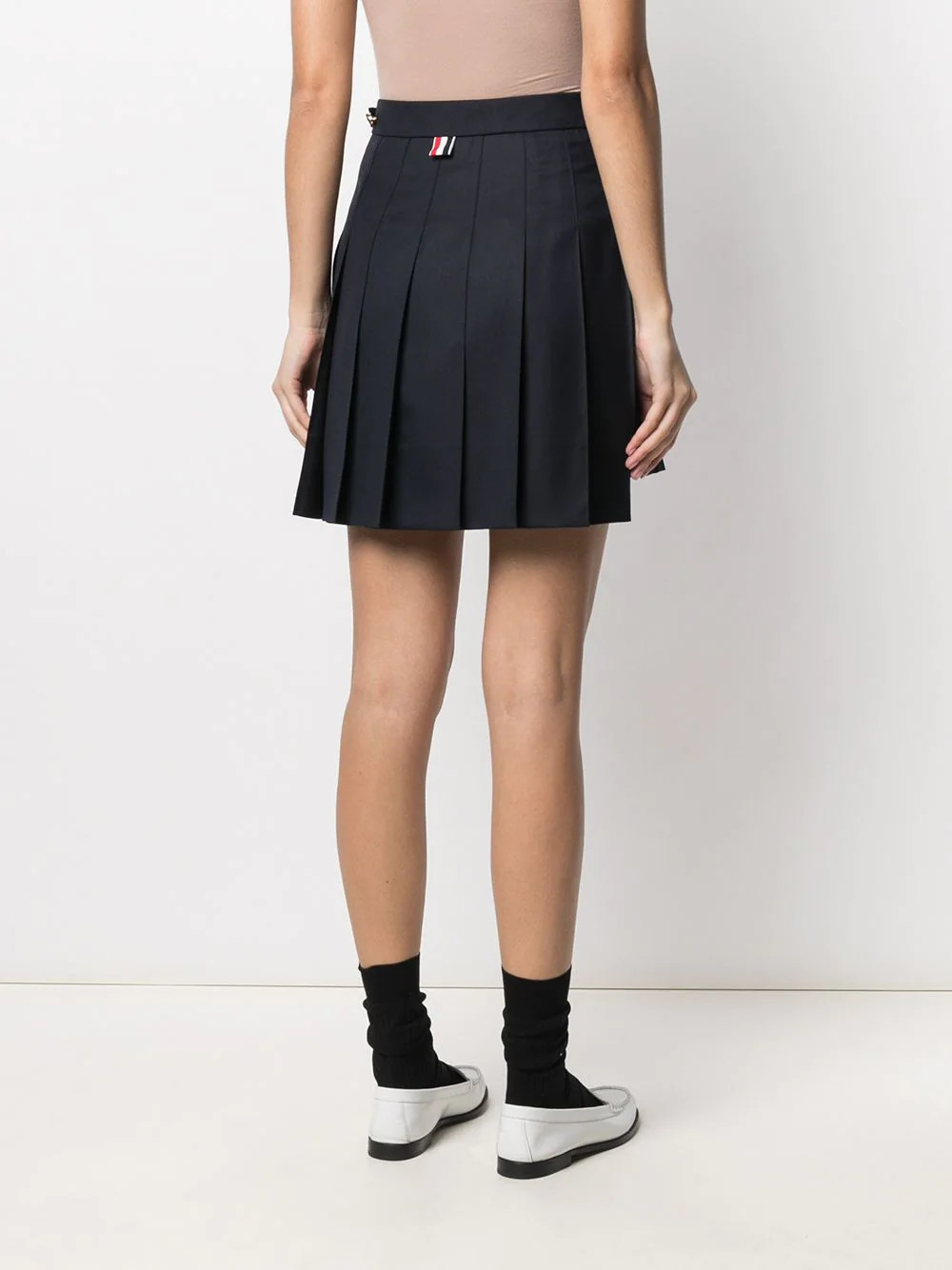Mini Dropped Back Pleated Skirt - 2