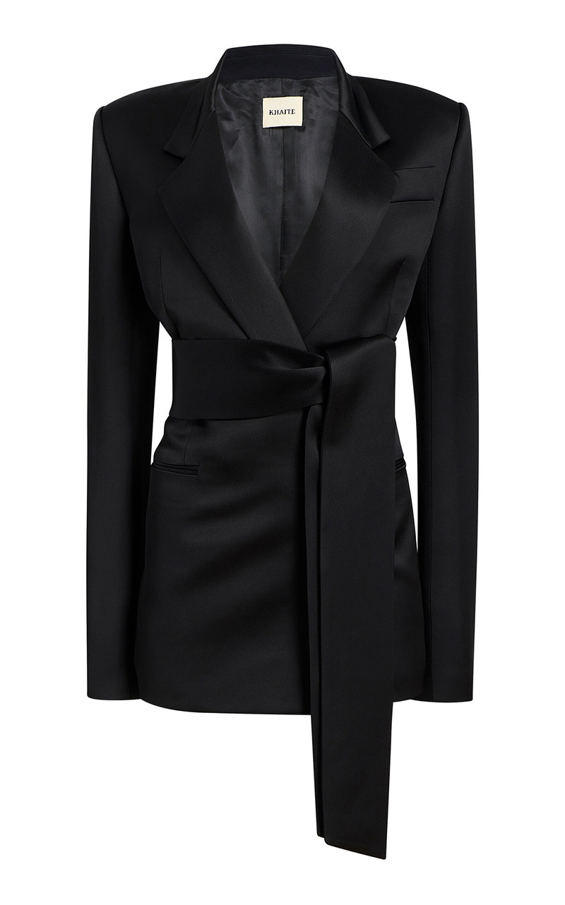 Willow Belted Satin Jacket black 1
