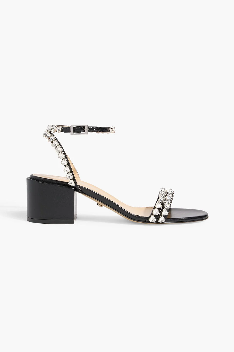 Audrey crystal-embellished leather sandals - 1