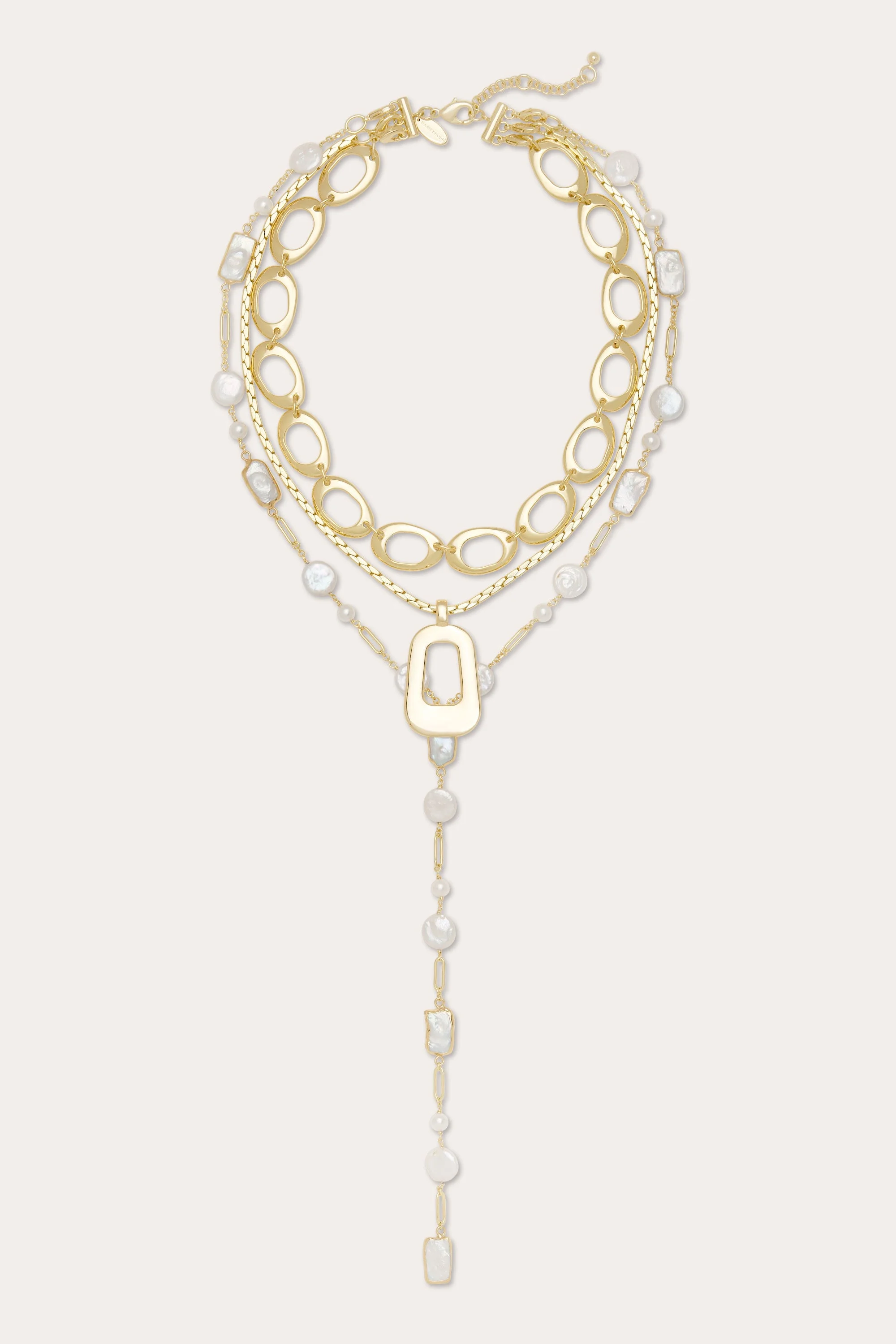 Elissa Pearl Lariat Necklace - 1