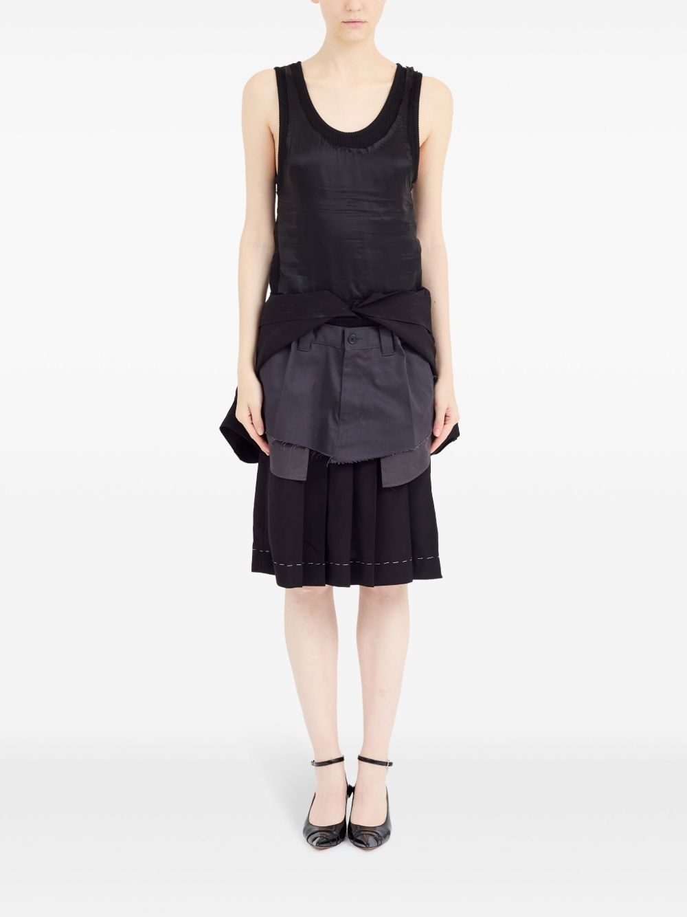 layered midi dress - 2