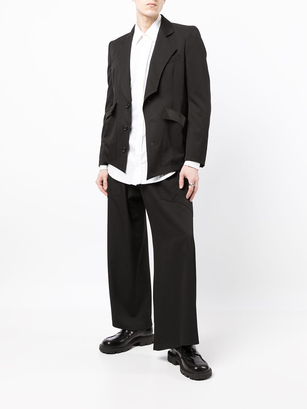 asymmetric single-breasted blazer - 2