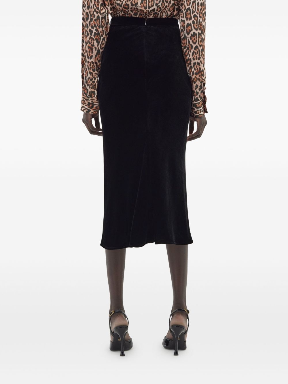 velvet pencil skirt - 5