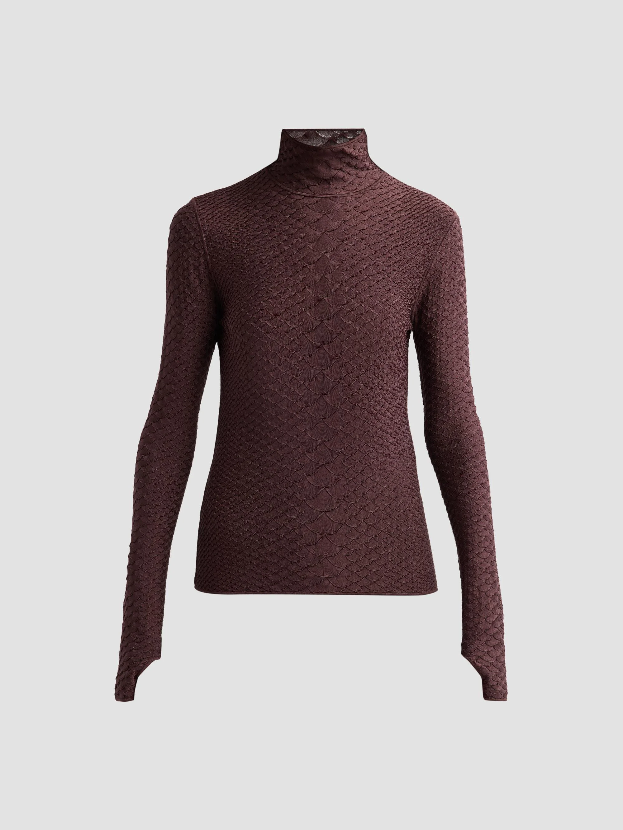 Women's Sitara Python-Embossed Jacquard Top - Espresso - 1