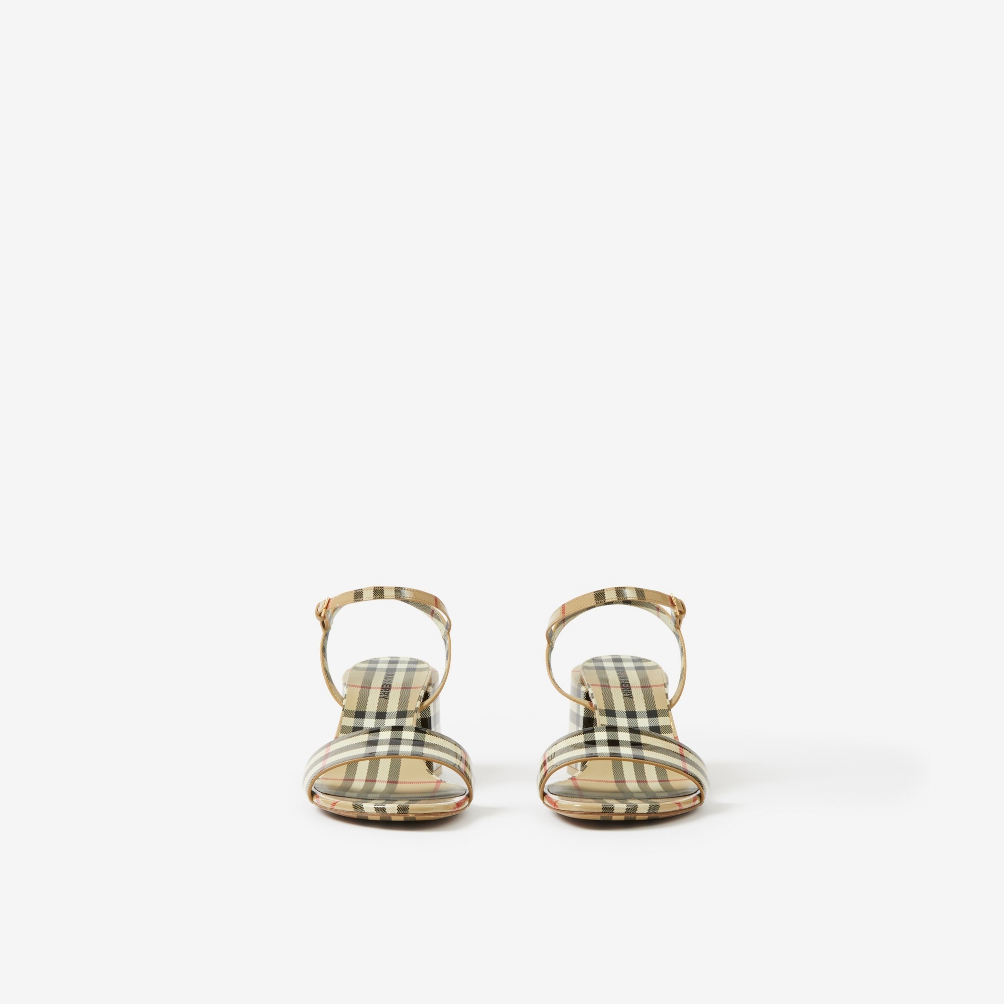Vintage Check Patent Leather Sandals - 2