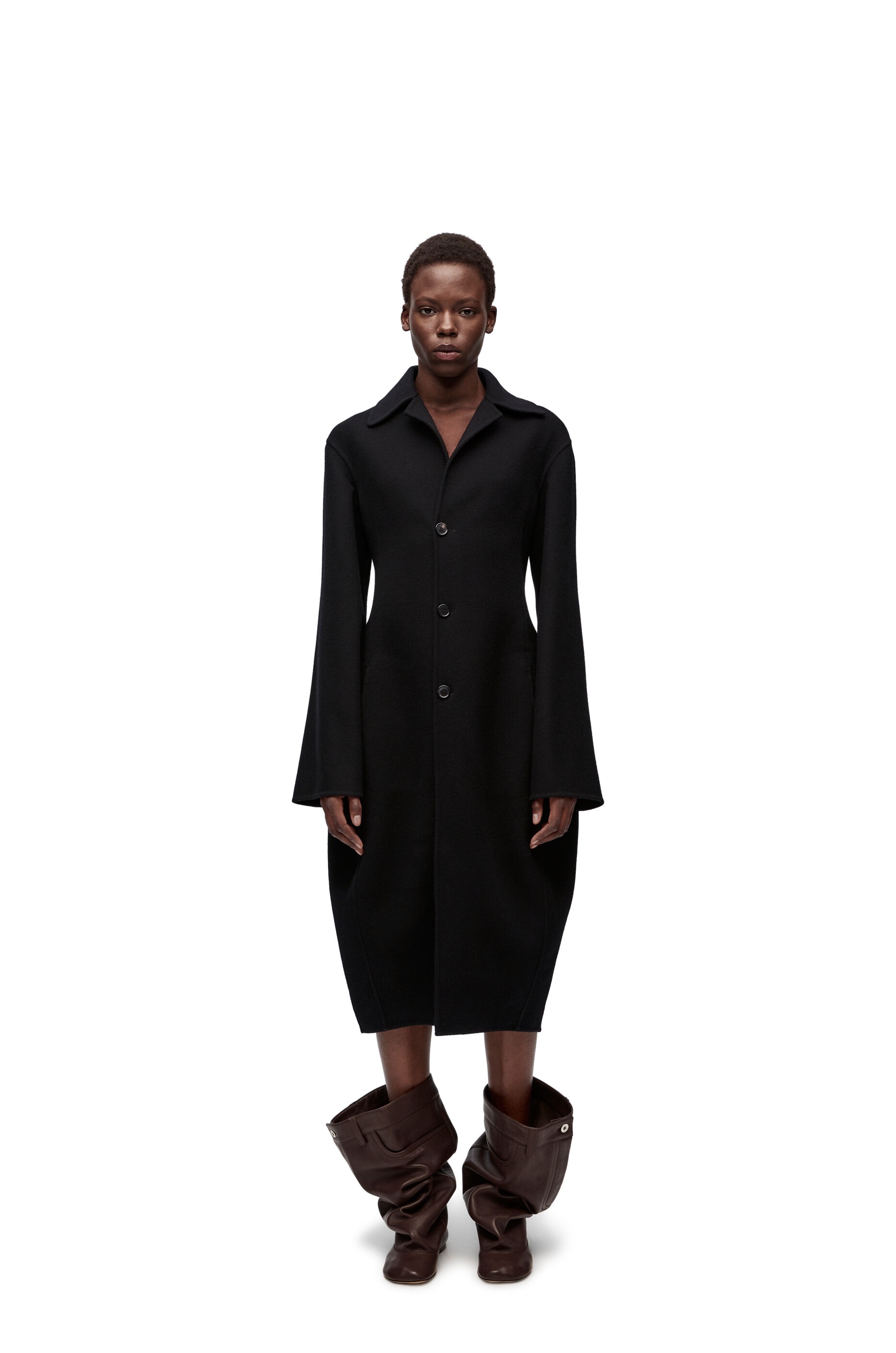 Balloon coat in wool - 3