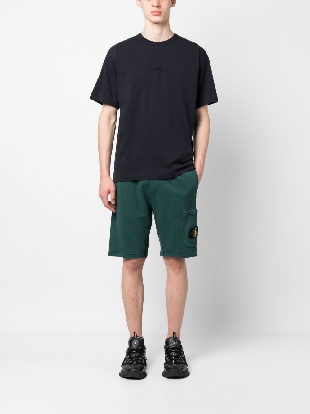 logo-patch track shorts - 2
