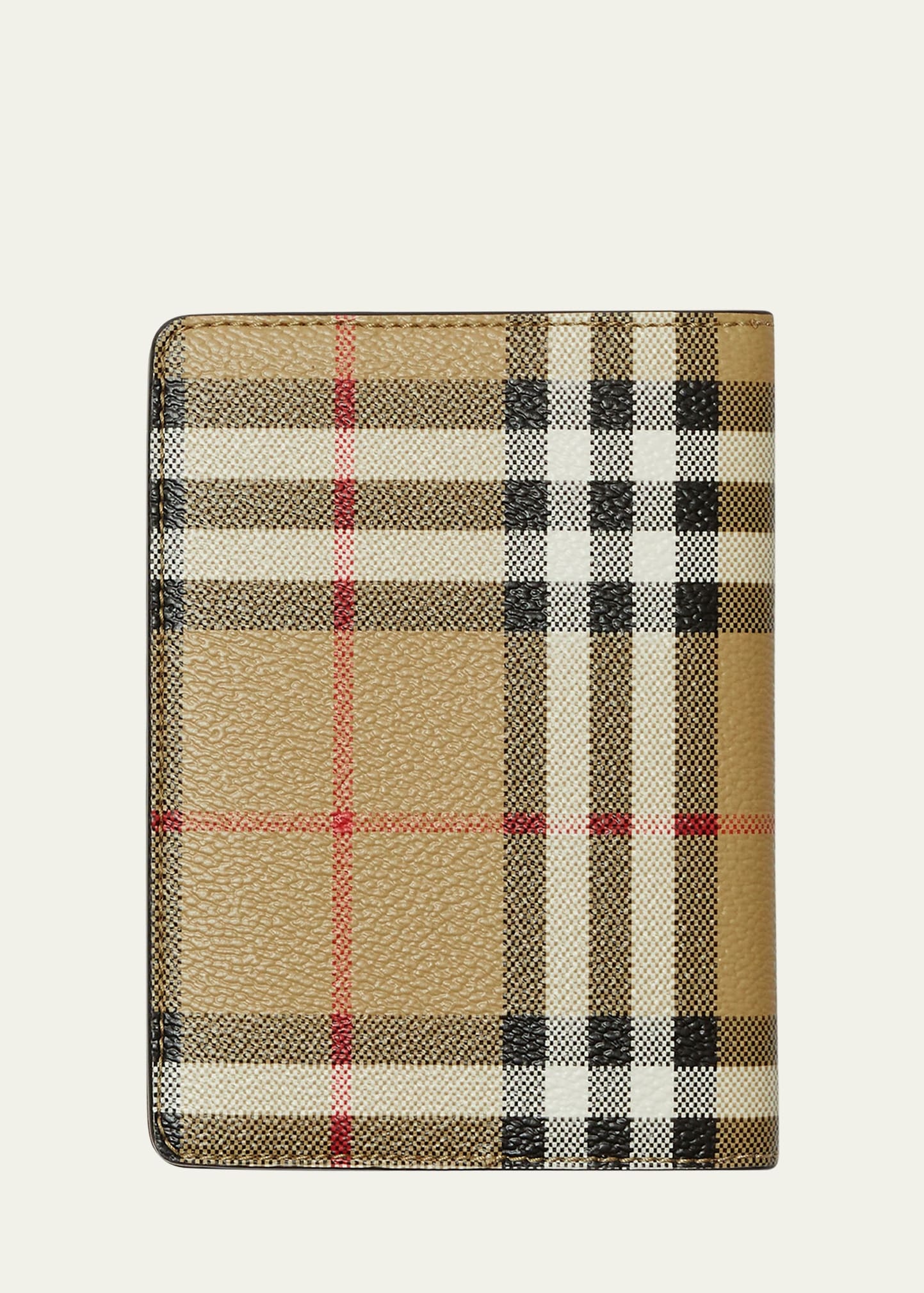 Check Bifold Passport Holder - 3